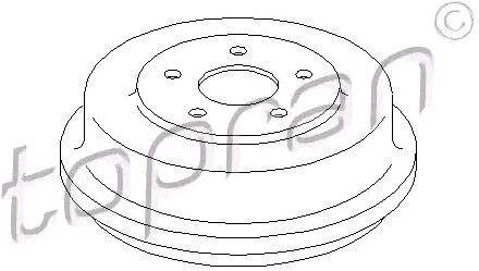 TOPRAN 302 250 Bremstrommel