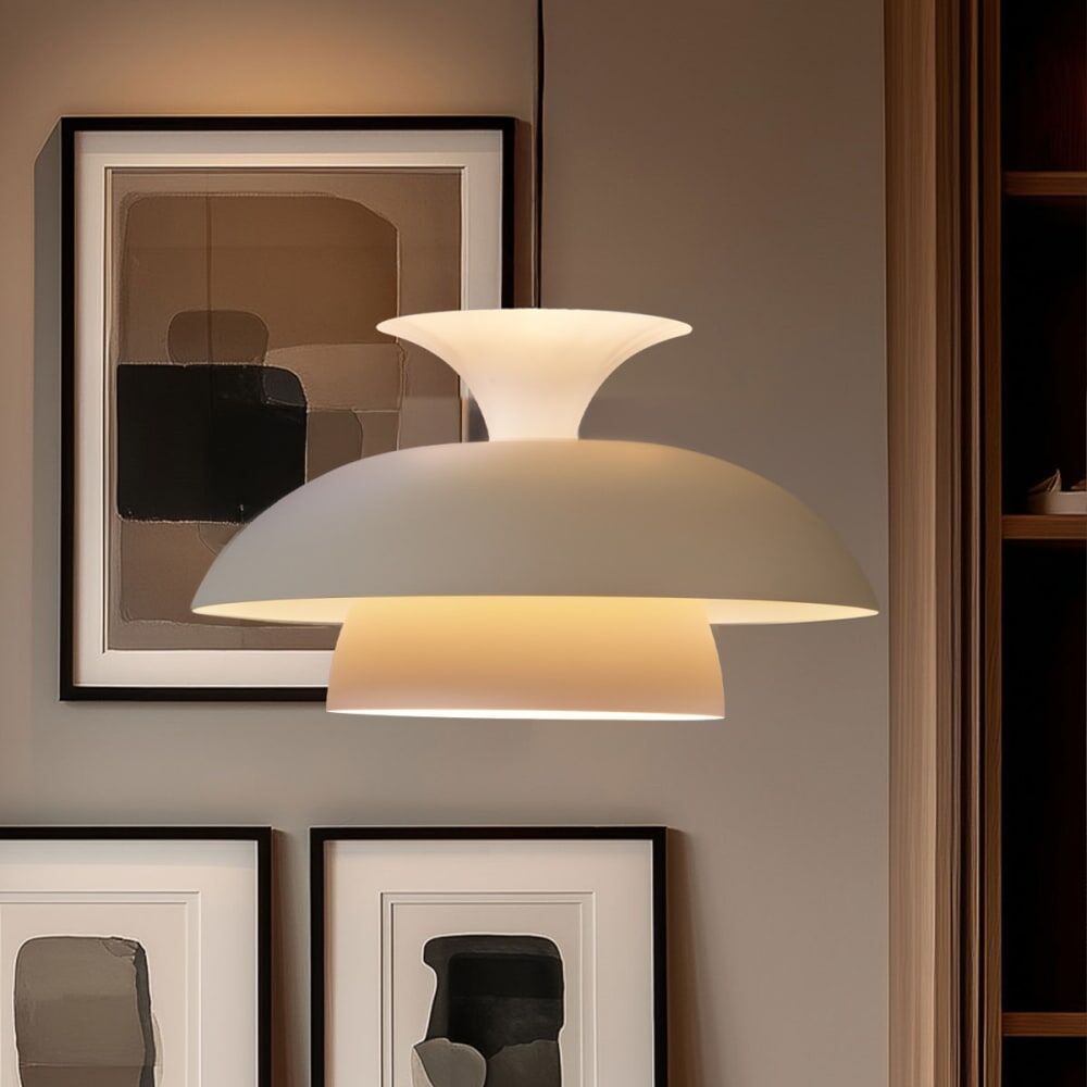 QAZQA Suspension scandinave beige intérieur blanc Beige 50x154x50cm