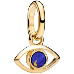 Pandora 764609C01 Mini Charm-Anhänger Goldfarben Böser Blick Blau