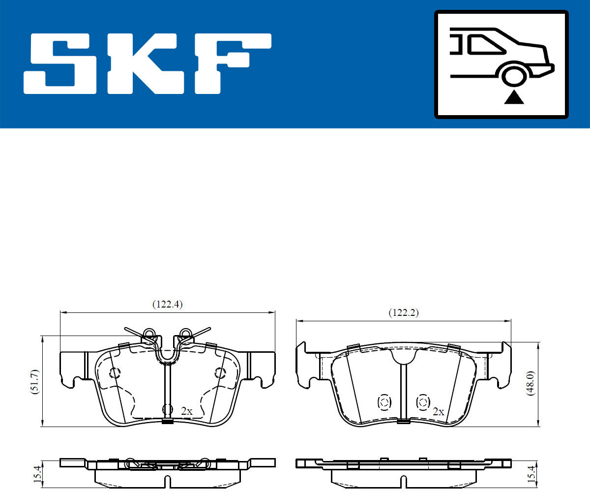Skf Bremsbelagsatz, Scheibenbremse Vkbp 90544 Für Volvo