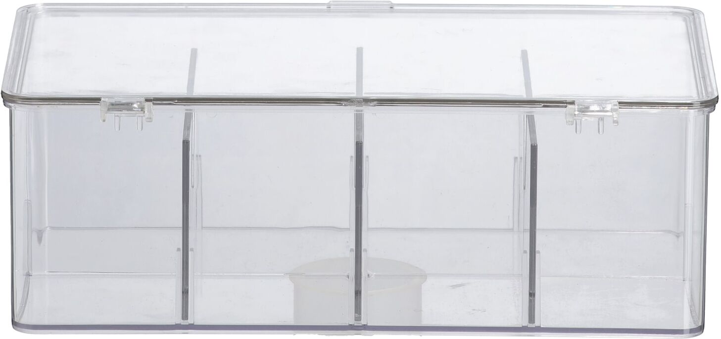Organizer ZELLER PRESENT "Organizer mit 8 Fächern", transparent, B:27,5cm H:9,5cm T:16,5cm, Polyethylenterephthalat (PET), Aufbewahrungsboxen, Organizer, Kunststoff, 2er-Set, ca. 27,5x16,5x9,5 cm