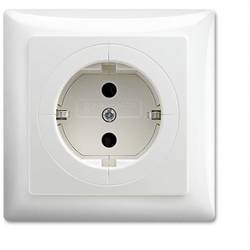 Busch-Jaeger Einsatz Schutzkontakt-Steckdose Reinweiß (RAL 9010), Weiß 2CKA002011A6244 1 St.