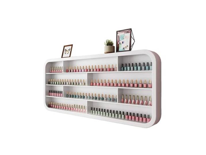 TONAUA Nagellack-Regal Für Die Wand, Für Nagelstudio, Wandmontage, Nagellack-aufbewahrungsregale, Organizer, Vitrine Für Ätherische Öle, Aufbewahrungsregal Für Make-up/Kosmetik/Parfüm