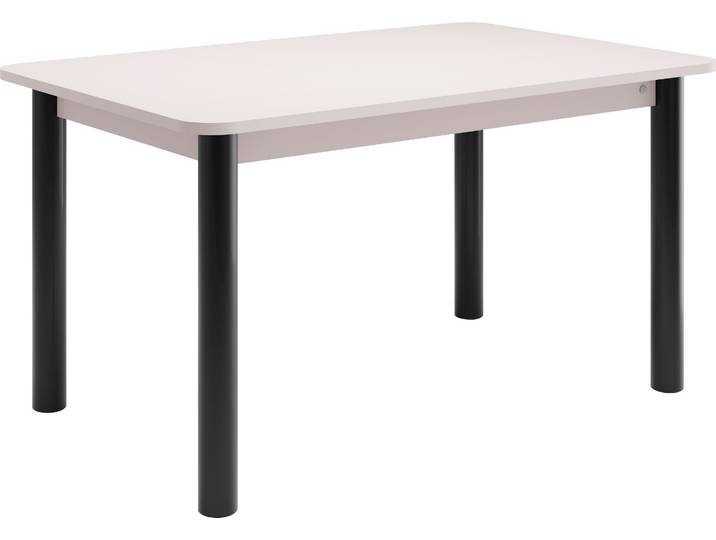 Esstisch TOM TAILOR HOME COLOR TABLE , schwarz (light taupe 07, schwarz 01, light taupe 07), B:140cm H:76cm T:90cm, Tische, Esstisch, Esstisch, 4-Fuss, 3 Grössen, 3 Dekorfarben, 4 Fussfarben, ABS-Kante