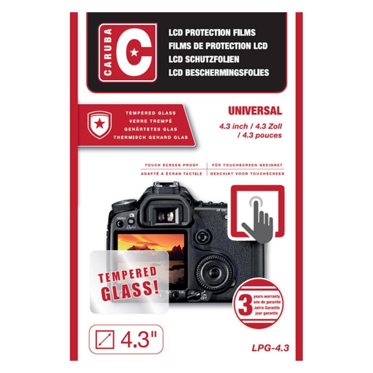 Caruba LCD optische Glasschutzfolie 4,3" (2 Stück) (22735944)