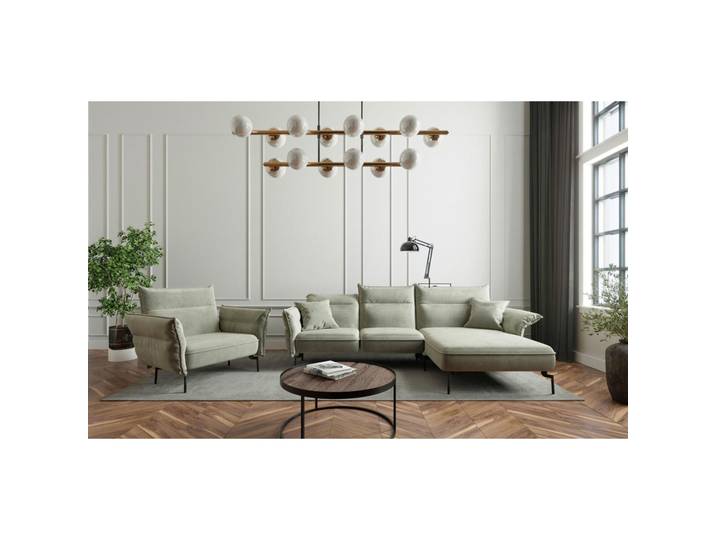 Livetastic Sitzgarnitur, Grau, Metall, Füllung: Daunen, Silikon, 265x185 cm, Made in EU, planbar, Rücken echt, individuell planbar, Wohnzimmer, Sofas & Couches, Sitzgarnituren