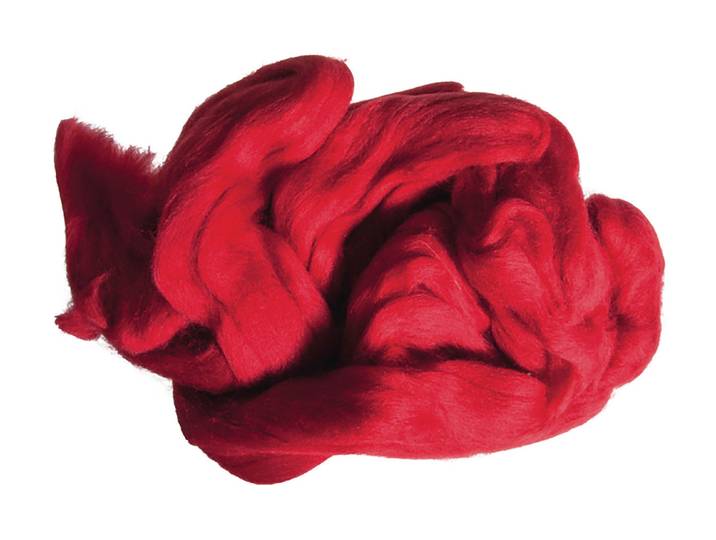 Rayher Kammzug Reine Schurwolle Rot 50 g