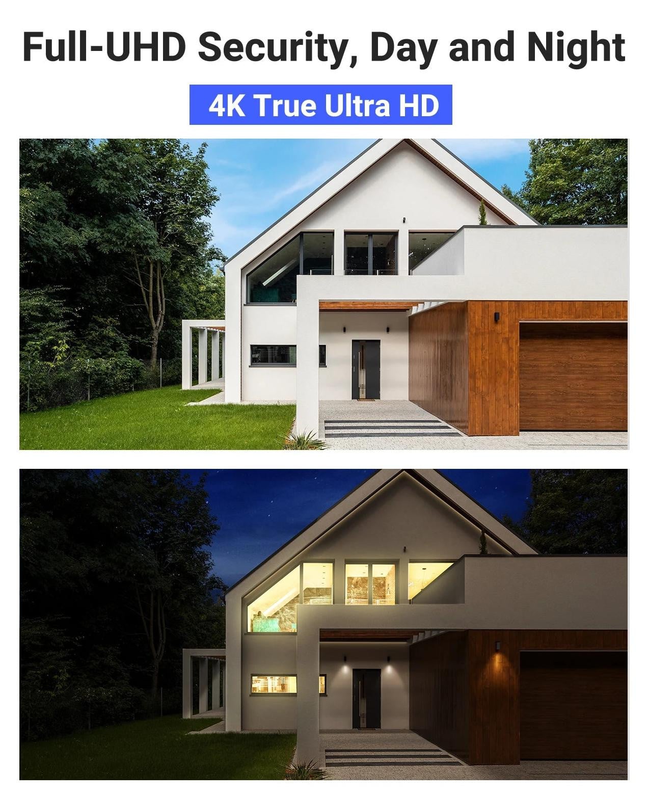 Selius 8-kanaals 4K beveiligingscamerasysteem met 8 stuks 8MP bewakingscamera's