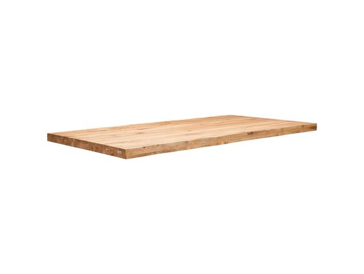 Valdera Tischplatte, Eiche, Holz, Wildeiche, massiv, rechteckig, 90x6x160 cm, Esszimmer, Tische, Esstische, Tischsysteme, Tischplatte