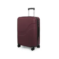Suitline Wave – Mittelgroßer Koffer, 65 cm, Hartschalen-Trolley ABS, TSA, Packvolumen 67 L, Burgund