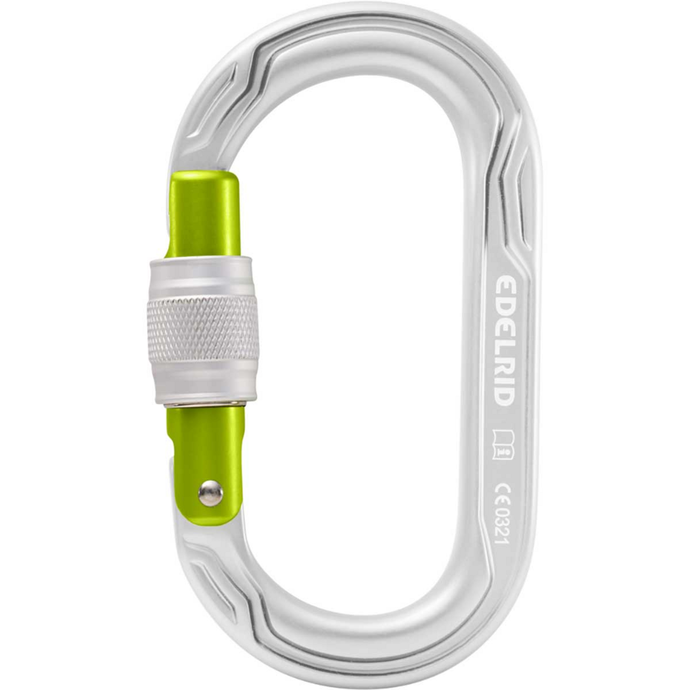 Edelrid Oval Power 2500 Screw Karabiner Karabiner silber Alpinklettern