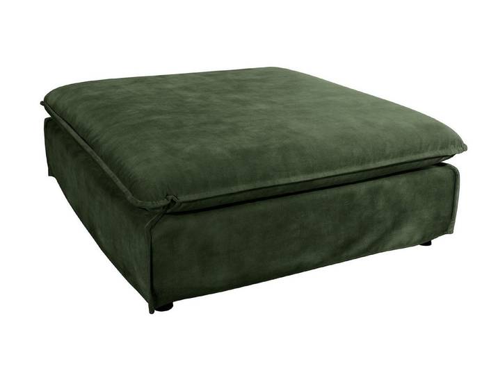 Licht-Erlebnisse Hocker YESIS, Samt Grün B: 100 cm quadratisch Bezug waschbar Polsterhocker Hocker