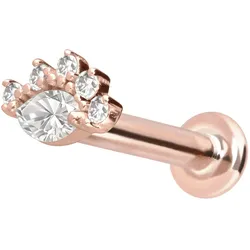 14 Karat Gold Labret mit Innengewinde MOISSANITE-AUGE