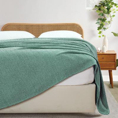 Melange Home Everyday Blanket Yarn Dyed Herringbone Cotton Blanket