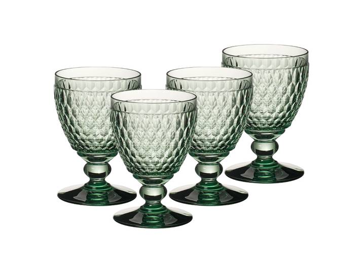 Glas VILLEROY & BOCH Wassergläser Boston Coloured 400 ml 4er Set , grün, Glas, Trinkgefäße, Glas