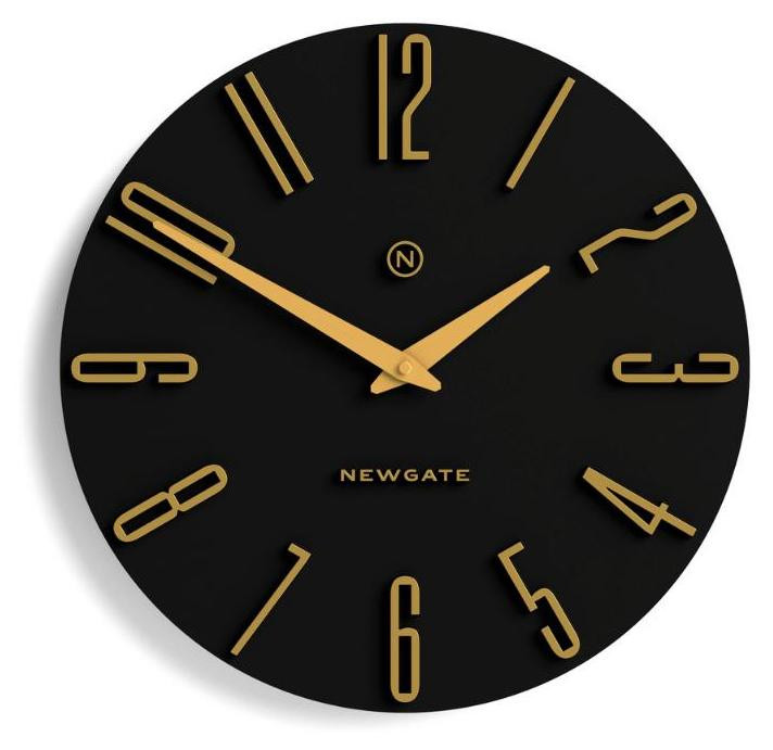 Newgate Empire State Wandklok - Zwart - Analoog