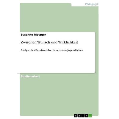 Zwischen Wunsch und Wirklichkeit, Taschenbuch von Susanne Metzger, GRIN, 978-3-640-80133-6