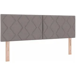vidaXL, Boxspringbett, Boxspringbett mit Matratze Taupe 160 x 200 cm Stoff (160 x 200 cm)