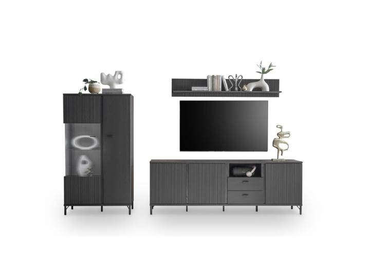 Trendstore Waiola Wohnwand 3-teilig - optional mit Beleuchtung -