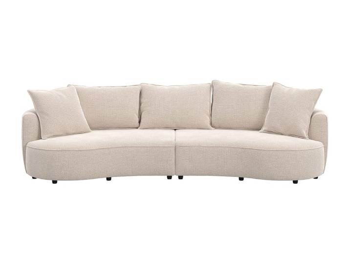 Canapé fixe polyester 4 places beige