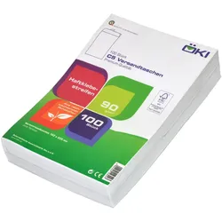 OKI 100x ÖKI Versandtasche C5T 162x229mm weiß 90 gr. Haftstreifen