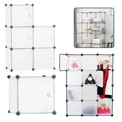 Lean Toys, Schuhschrank, Modulares Regal für Schuhe und Accessoires, 5 Fächer