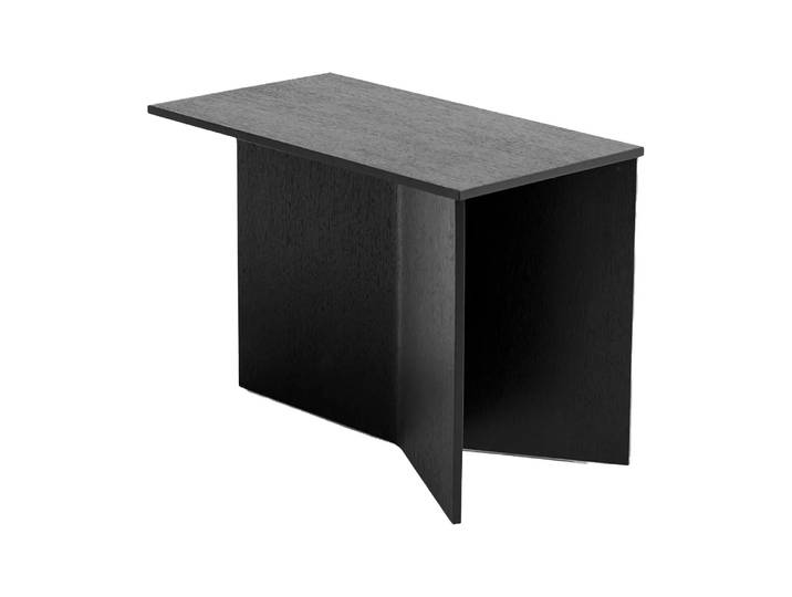 HAY Slit Oblong Beistelltisch 27,5x49 cm Black lacquered oak