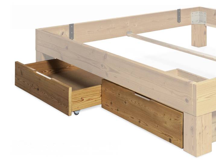 CURBY 2er Set Bettschubladen für 4-Fuß-Bett, Material