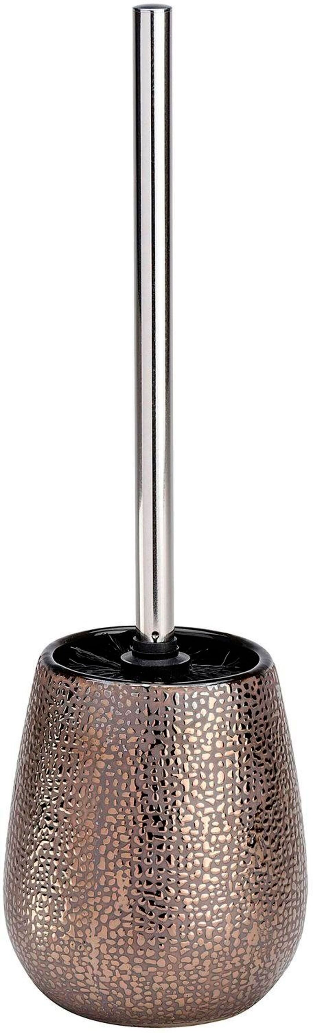 WC-Garnitur WENKO "Marrakesh", braun, B:12,5cm H:41cm, Keramik, Reinigungsbürsten, WC-Garnitur braun Einheitsgröße