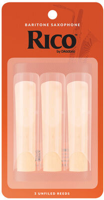 DAddario Woodwinds Rico Baritone Sax 1.5 3-Pack