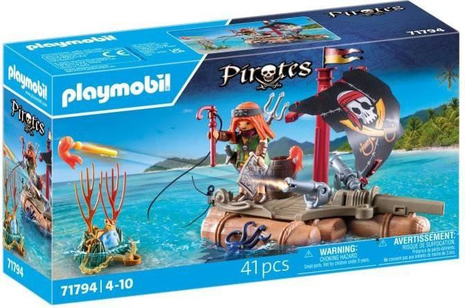 Playmobil Piraat met drijvend platform, kanonnen en schat, 41 onderdelen