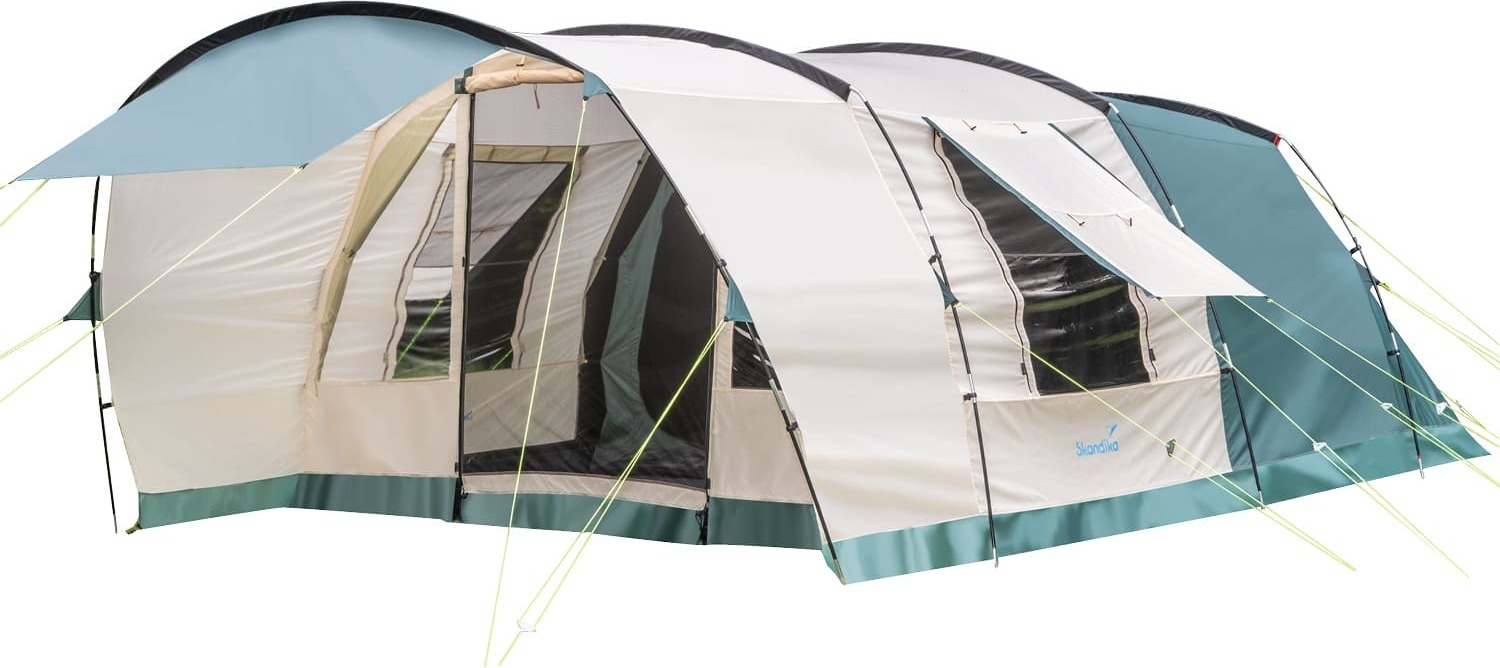 Skandika Tunnelzelt Hafslo 5 Sleeper Protect | Campingzelt für 5 Personen, Sleeper Technologie, Canopy Vordach, 5000 mm Wassersäule