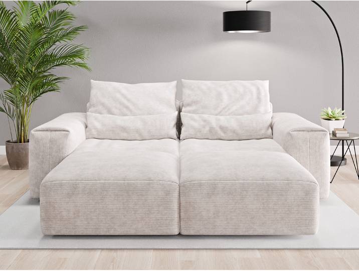 Loveseat Denver - Weiß (Cremeweiß) - Cordstoff