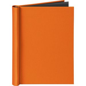 Veloflex Klemmbinder Velocolor 494430, A4, orange, mit Leinenstruktur, Füllhöhe 20mm
