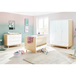 Pinolino 3-tlg. Babyzimmer Round breit groß, natur