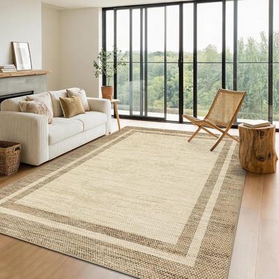 Garvee Washable Modern Area Rug - Low-Pile Soft Non-Shedding, Non-Slip Rubber Backing