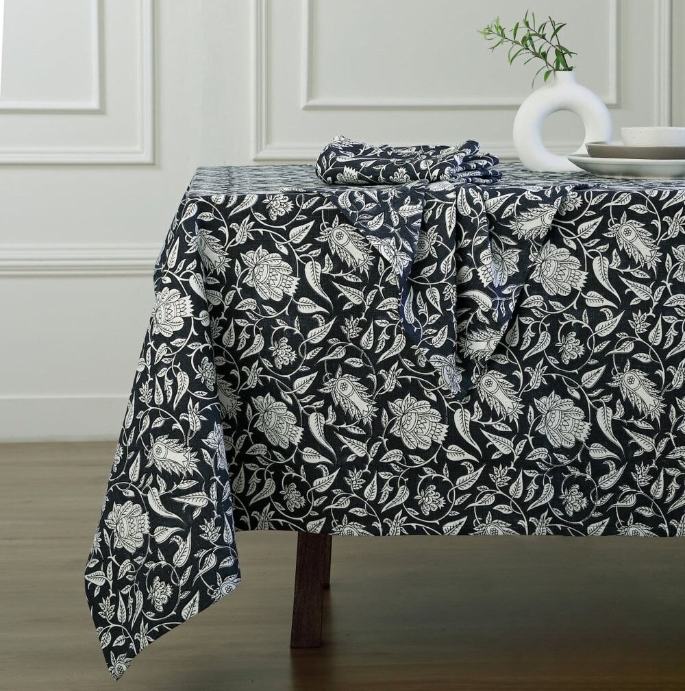 Febronie Mantel algodón 150x250 carbón