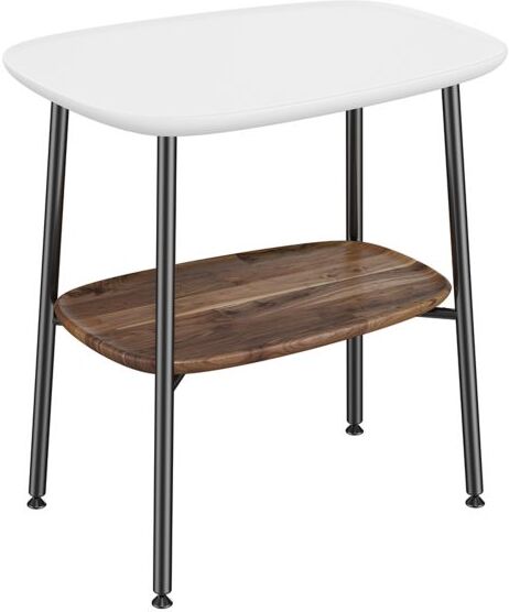 VitrA Plural Beistelltisch 64065 56,5 x 41,5 x 59 cm, Ablage walnuss, freistehend, edelweiß