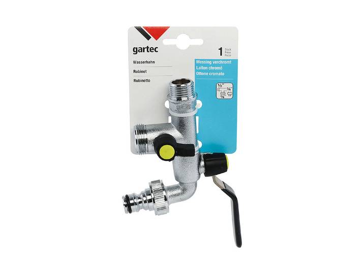 Gartec 2-Weg-Wasserhahn Messing 15.5 × 15.5 × 9.5 cm