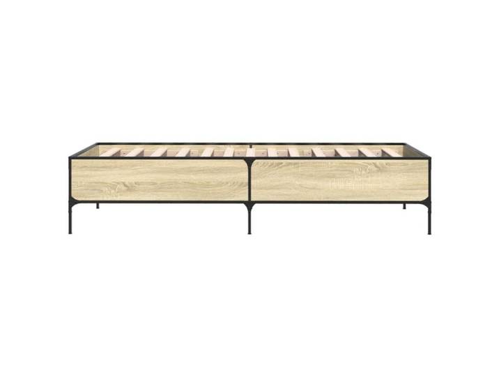 BURKE* Lit simple 90x200cm moderne Structure de lit sans matelas chêne sonoma- LL1344