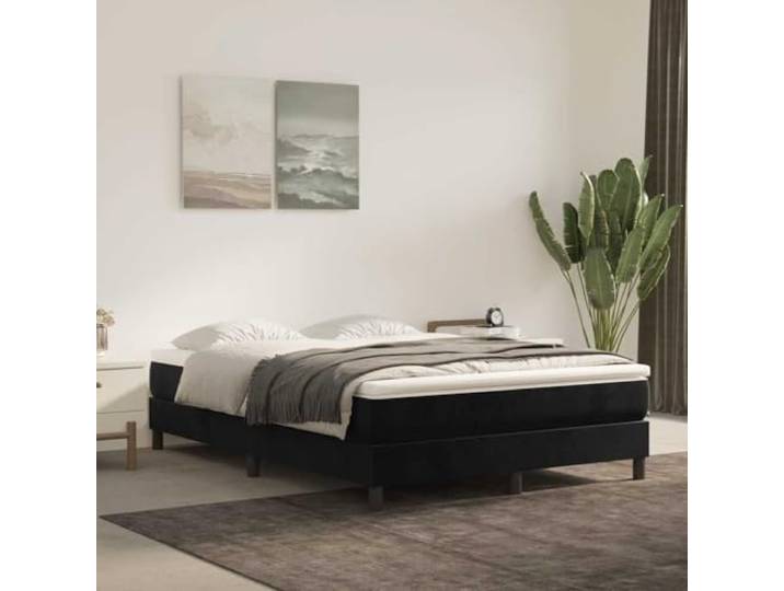 KTHLBRH Taschenfederkernmatratze Mittel Schwarz 140x210x20 cm Samt Samtbezug, Taschenfedern, Schaumstoffkern, mittelharte Stützkraft, schwarzes Design