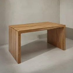 KADIMA DESIGN Schreibtisch TEKO: Massivholz Sheesham, 160x80 cm, Stauraum, abgerundete Ecken, stabil.