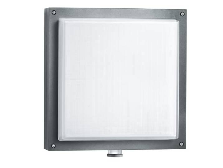 Steinel Außenleuchte L 690 S Anthrazit, 8.5 W Wandleuchte, 360° Bewegungsmelder, schlagfest, warmweiß, inkl. Hausnummer