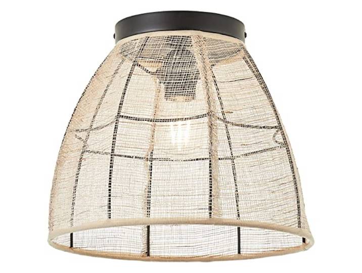 BRILLIANT Lampe, Tanah Deckenleuchte 32cm schwarz/natur, 1x A60, E27, 42W, Für LED-Leuchtmittel geeignet