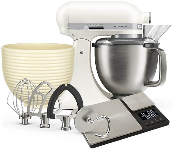 KitchenAid Artisan Plus Porcelain White 4.7L Tilt Head Stand Mixer With FREE Gifts