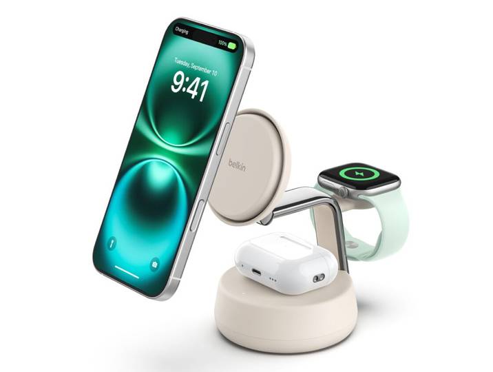 Belkin Qi2, Intérieure, USB, Recharge sans fil, 1,5 m, Blanc WIZ040KQSD