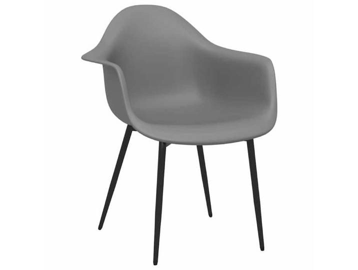 ZENCORE@ Chaises à manger - Entretien facile - lot de 6 - gris PP - 110 kg par siège（7759)