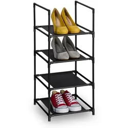 Relaxdays Schuhregal schmal Grau,Schwarz