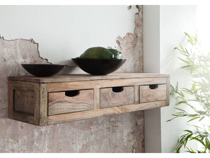 Étagère murale 98x25 Palissandre huilé Gris taupe NATURE GREY #067