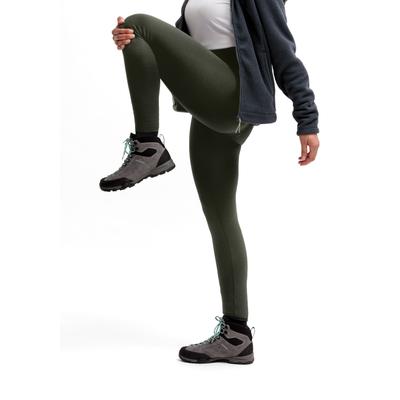 Funktionsleggings MAIER SPORTS "DA-TIGHT EL. WINTER WRAP W", Damen, Gr. 50, N-Gr, grün goose, Obermaterial: 95% Polyester, 5% Elasthan, Hosen, mit seitlicher Handytasche, schnelltrocknend, atmungsaktiv